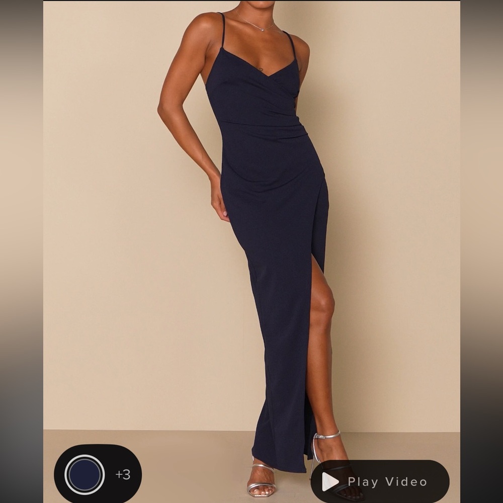 Lulu's Elegant Midnight Maxi Dress